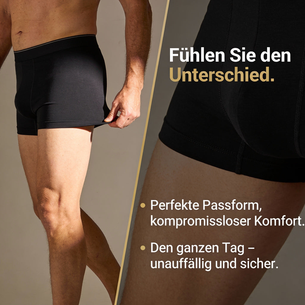 Inkontinenz Boxershorts Herren | Diskret & Auslaufsicher